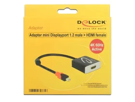 Delock Adaptér mini DisplayPort na HDMI / 20 cm / 4K 60 Hz / aktivní (62735)