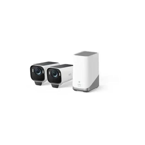 Anker eufy S3 Pro bílá / Venkovní IP kamera se solárním nabíjením / 2x kamera + jednotka HomeBase 3 / 4K (T88923W1)