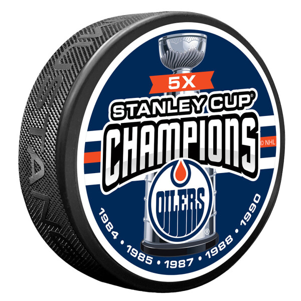 Mustang Puk Edmonton Oilers NHL 5 TIME CHAMPS