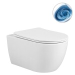 CERANO - WC závěsné Felci, Vortex - vírové splachování + Slim/SoftClose sedátko - bílá lesklá - 55,5x36 CER-680365