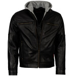 Pánská Kožená Bunda Tristan Quinc Brixton Černá Velikost: M