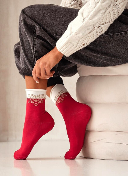 Milena Unique Snowflake ponožky 0071-007 Poloviční froté 35-41 bledá melanž 35-37