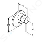 KLUDI - Bozz Baterie pod omítku pro 2 spotřebiče, chrom 387160576