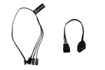 Alphacool RGB LED Y-kabel JST černá / Rozbočovací kabel / 3x JST-konektor / Digital RGB / 30 cm (18601)