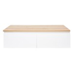 Koupelnová skříňka s krycí deskou SAT B-WAY 119x30x45 cm bílá lesk BWAY120WDOAK BWAY120WDOAK