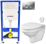 GEBERIT DuofixBasic s matným tlačítkem DELTA21 + WC CERSANIT DELFI + SOFT SEDÁTKO 458.103.00.1 21MA DE2