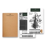 Faber-Castell Pitt Artist Pen + skicář sada 8+1 ks, černý