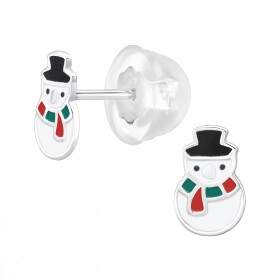 LUNICA Stříbrné náušnice SNĚHULÁK 0327
