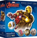 Puzzle Wood Craft Origin Odvážný Iron Man 160 dílků - Trefl