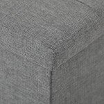 Taburet s úložným prostorem, látka šedá