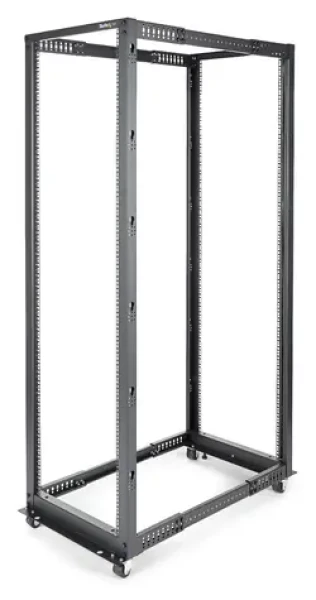 StarTech 42U Otevřený rack / Stojanový rozvaděč / 19" / 4-sloupkový / Nastavitelná hloubka 58–104 cm / Mobilní (4POSTRACK42)
