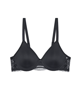 Dámská podprsenka Modern Lace+Cotton WP EX - BLACK - černá 0004 - TRIUMPH BLACK 80D