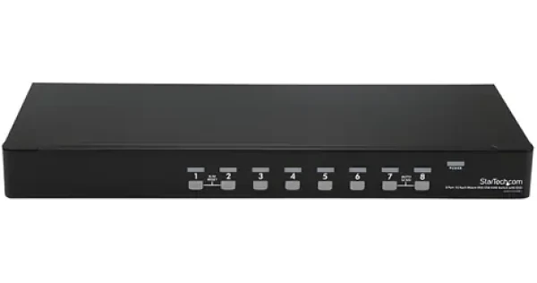 StarTech KVM switch 8 portů USB / KVM switch / 1U rack / 1920 x 1440 px / černá (SV831DUSBUK)