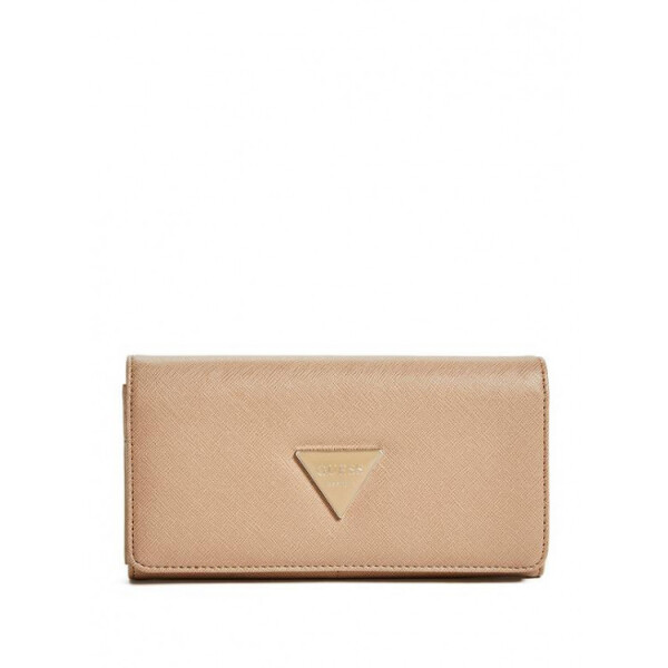 Outlet GUESS peněženka Abree Slim Wallet tan Béžová