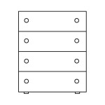 KLASA-NÁBYTEK.cz Zásuvková komoda 1 - borovice KLA-CLA-K-1