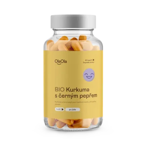 OlaOla BIO Kurkuma s černým pepřem / 90 kapslí (110006)