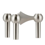 Stoff Nagel Designový svícen STOFF Nagel Brushed Chrome, stříbrná barva, kov