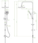 Laveo - Cers - sprchový sloup bez baterie PL7_00OX