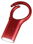 Lexon Nomaday LL136DR tmavě červená / Klíčenka / LED svítilna / USB-C nabíjení (LL136DR)