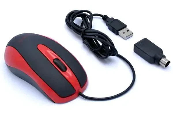 EXACTGAME AMEI AM-M801 černo-červená / Kancelářská myš / Drátová USB / Optická / 800 DPI / 3 tlačítka (AMEI AM-M801)