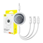 Baseus P10368700211-01 Rychlonabíjecí kabel 3v1 USB-A - microUSB USB-C Lightning (3.5A) 1.1m bílá (P10368700211-01)