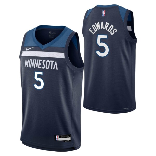 Nike Dětský dres Minnesota Timberwolves NBA Anthony Edwards #5 Swingman Navy (YOUTH)