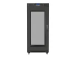 Lanberg Stojanový rozvaděč 15U 800x1000 černá / Stojanový rozvaděč / 19" / LCD displej / Skleněné dveře (FF01-8015-23BL)