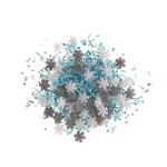 Dortisimo Dekora cukrové zdobení Sněhové vločky bílé a stříbrné (100 g)