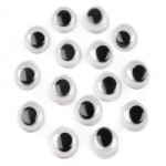 HobbyFun Očička kulatá 12 mm - 75 ks, Hobby Fun