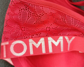 Dámská podprsenka UW0UW01185 bordová - Tommy Hilfiger 70D