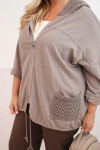 Dámská mikina Plus Size bavlněná oversize s dlouhým rukávem fango UNI