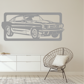 Samolepka Ford Mustang Barva: šedá, Velikost: 60 x 26 cm