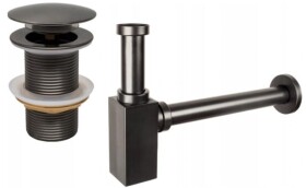 MEXEN - Umyvadlový sifon s výpustí click-clack bez přepadu, grafit 7991060-66