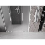 MEXEN/S - Velar L Duo posuvné sprchové dveře 150, dekor, bílá 871-150-003-32-20