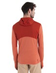 ICEBREAKER Mens Merino 200 Realfleece™ Descender LS Zip Hoodie, Molten/Ember/Cb velikost: M