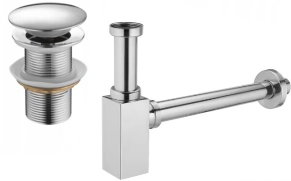 MEXEN/S - Umyvadlový sifon s výpustí click-clack bez přepadu, chrom 7991060-00