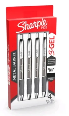 Sharpie S-Gel 0.7 mm 4 ks / Gelové pero / barva náplně: černá/modrá (2162647)