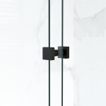 HOPA - Vanová zástěna EASY SLIDE BLACK NEW - Barva rámu - Černá matná, Rozměr A - 100, Rozměr C - 150, Směr zavírání - Univerzální Levé / Pravé, Výplň - Čiré bezpečnostní sklo - 5 mm BCEASL100BCN
