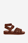 Dámské sandály se suchým zipem leopard Uvissa 39