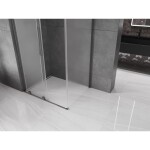 MEXEN/S - Velar L sprchový kout, posuvné dveře 120 x 85, dekor, grafit kartáčovaná 871-120-085-33-66