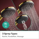 HANSGROHE - Raindance Alive S Puro Sprchový set s termostatem, průměr 30 cm, 3 proudy, EcoSmart+, leštěný vzhled zlata 24594990