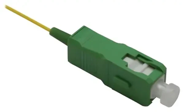 OEM Pigtail SC/APC bílá / Optický pigtail / Single mode 9/125 OS2 / 1 m (2014)