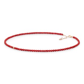 Luxusní náhrdelník s pravými korály Patricia - stříbro 925/1000, Červená 40 cm + 3 cm (prodloužení)