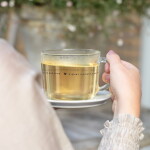 Bastion Collections Skleněný hrnek Quiet Moment 400 ml, čirá barva, sklo