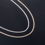 Náhrdelník se zirkony Valérie Rose Gold - tennis řetízek, Zlatá 36 cm + 5 cm (prodloužení)