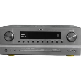 AKAI AS005RA-750B stříbrná / Zaesilovač / Bluetooth / USB / AUX / FM / dálkový ovladač (4905192530143)