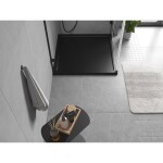 MEXEN - Flow Sprchová vanička čtvercová slim 100 x 100, černá mat 46S701010