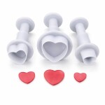 Dortisimo Plastové vypichovače s pístem Srdíčka (3 ks)