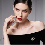 Exkluzivní brož Swarovski Elements D´Onofrio - ptáčci, Zlatá