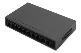 Digitus DN-95354 / Switch / 8+2 port / 10/100 Mbps / PoE 60W / Unmanaged / černá (DN-95354)